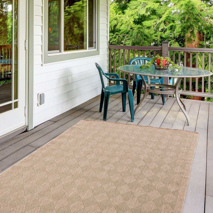 Nature Outdoor Rug Green Jute-Looking, Weather-Resistant, Easy To Clean