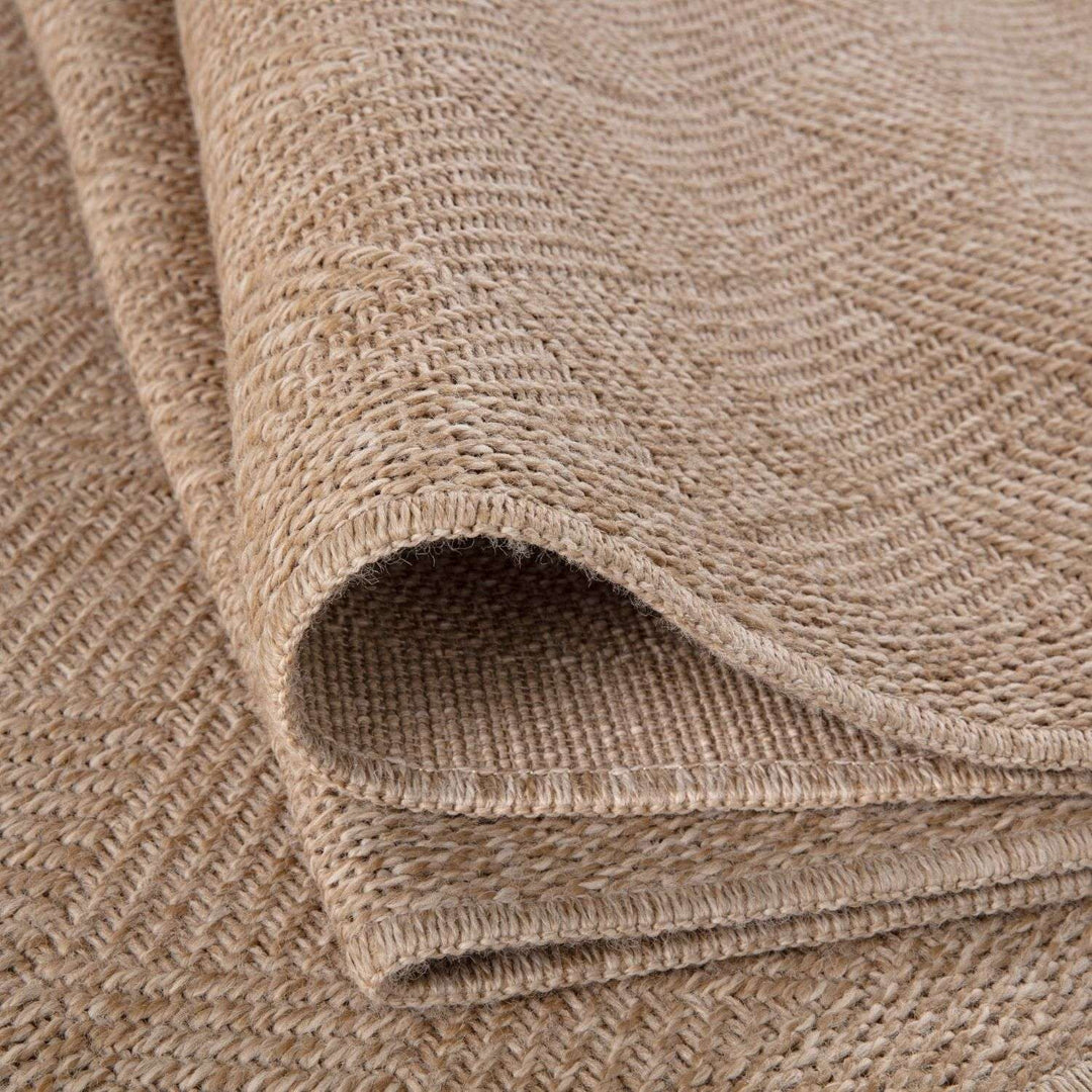Nature Outdoor beige rug is resistant to moisture and UV protected