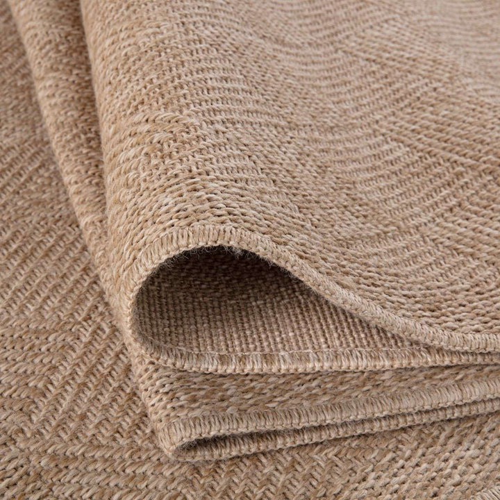 Nature Outdoor beige rug is resistant to moisture and UV protected