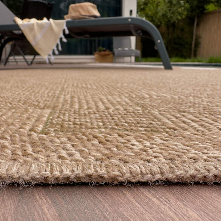 Nature Outdoor Rug Green Jute-Looking, Weather-Resistant, Easy To Clean