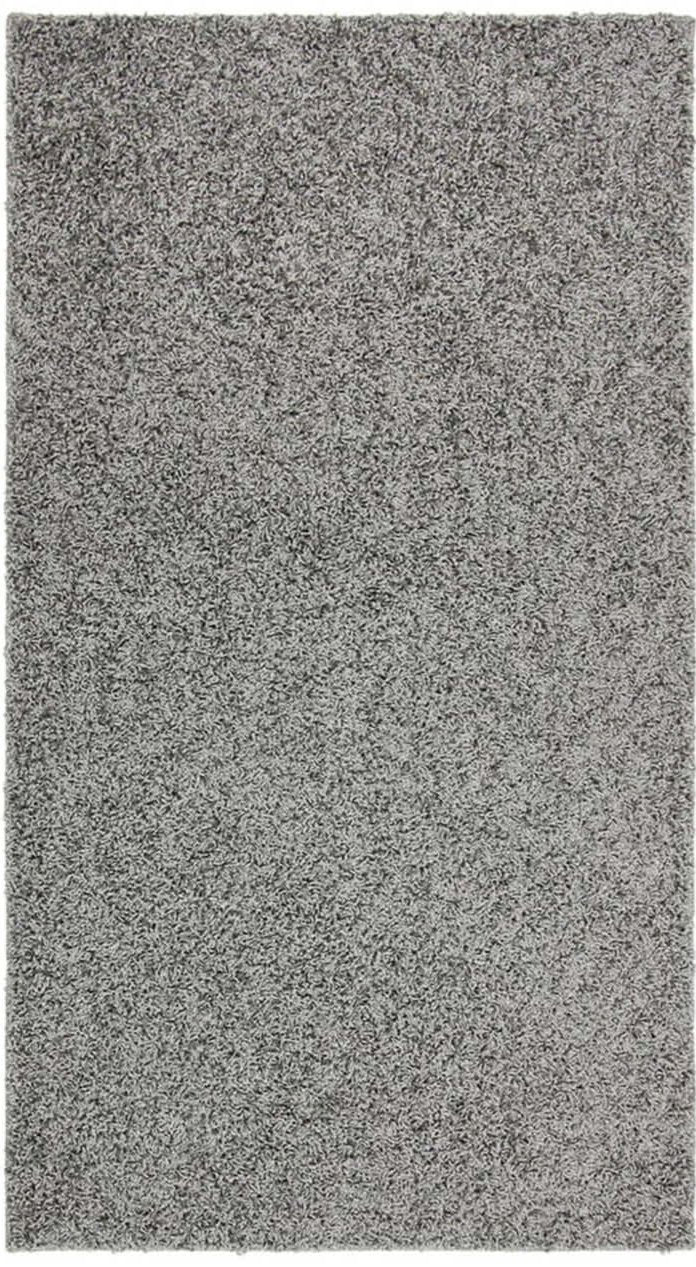 Fiji Silver Washable Solid Shaggy Rug