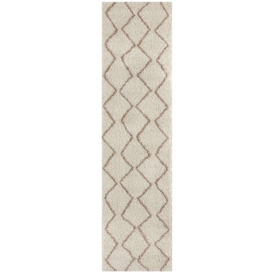 The Rugs Area Rug - Modern Luxury Shaggy Rug Boho Ivory & Beige