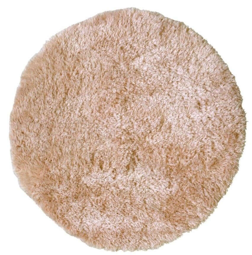 Machine Washable Shaggy Rug Plain Design in Beige