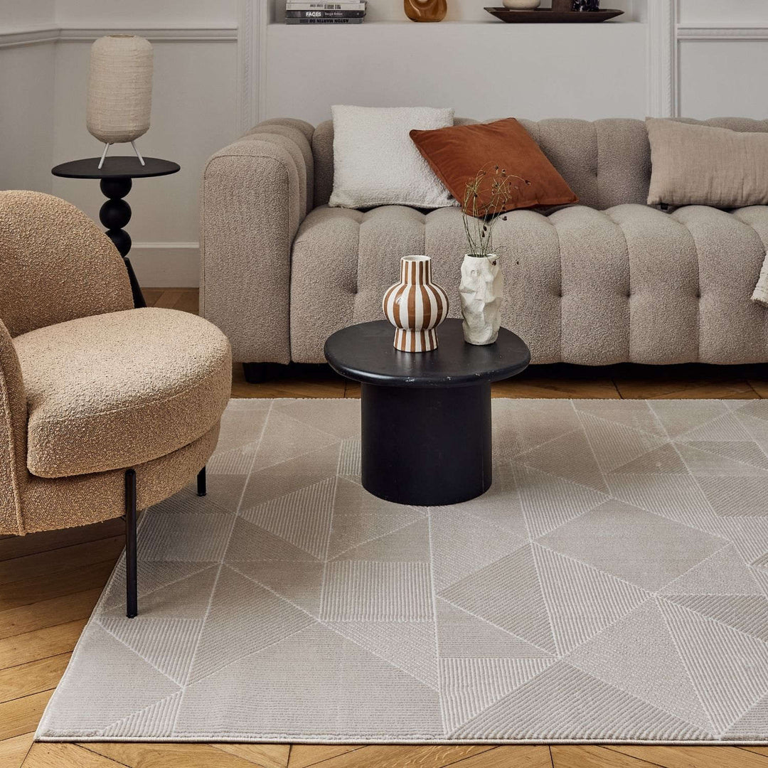 Carmel Beige Rug Abstract design, anti-alergic, stain-resistant