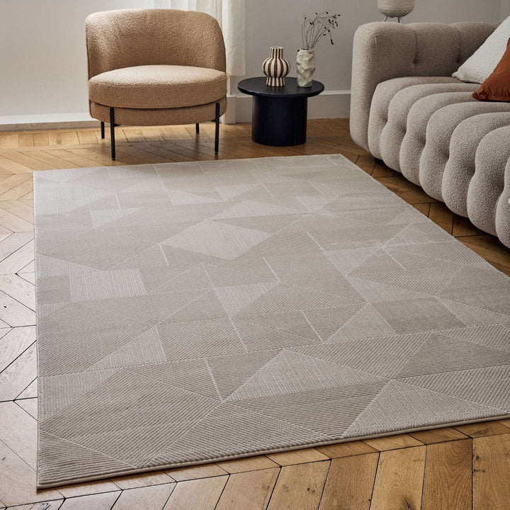 Carmel Beige Rug Abstract design, anti-alergic, stain-resistant