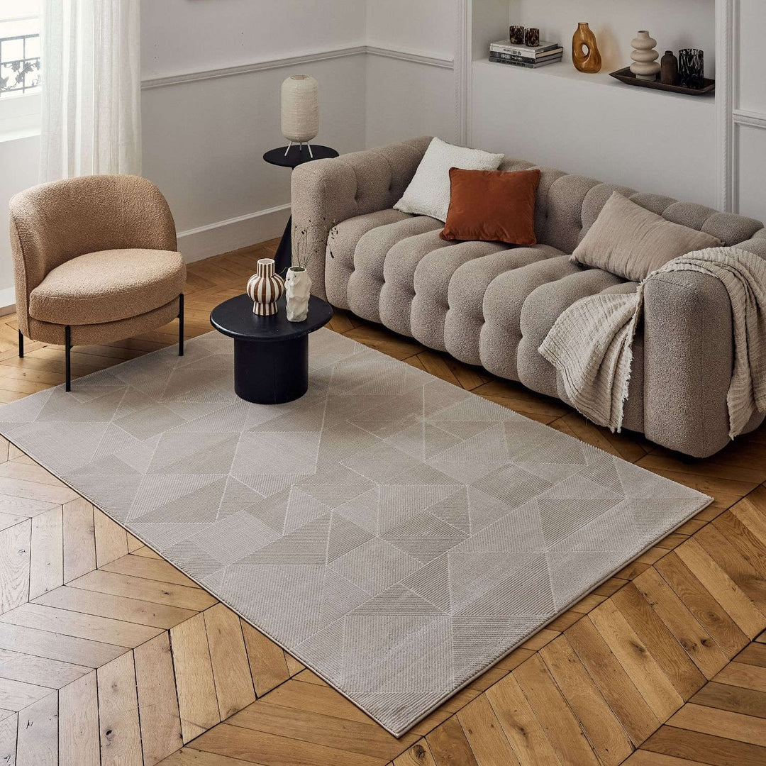 Carmel Beige Rug Abstract design, anti-alergic, stain-resistant