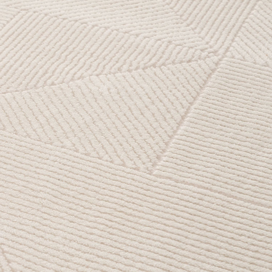 cream colour, abstract design, stain-resistant, Cosy comfort rug, non-static