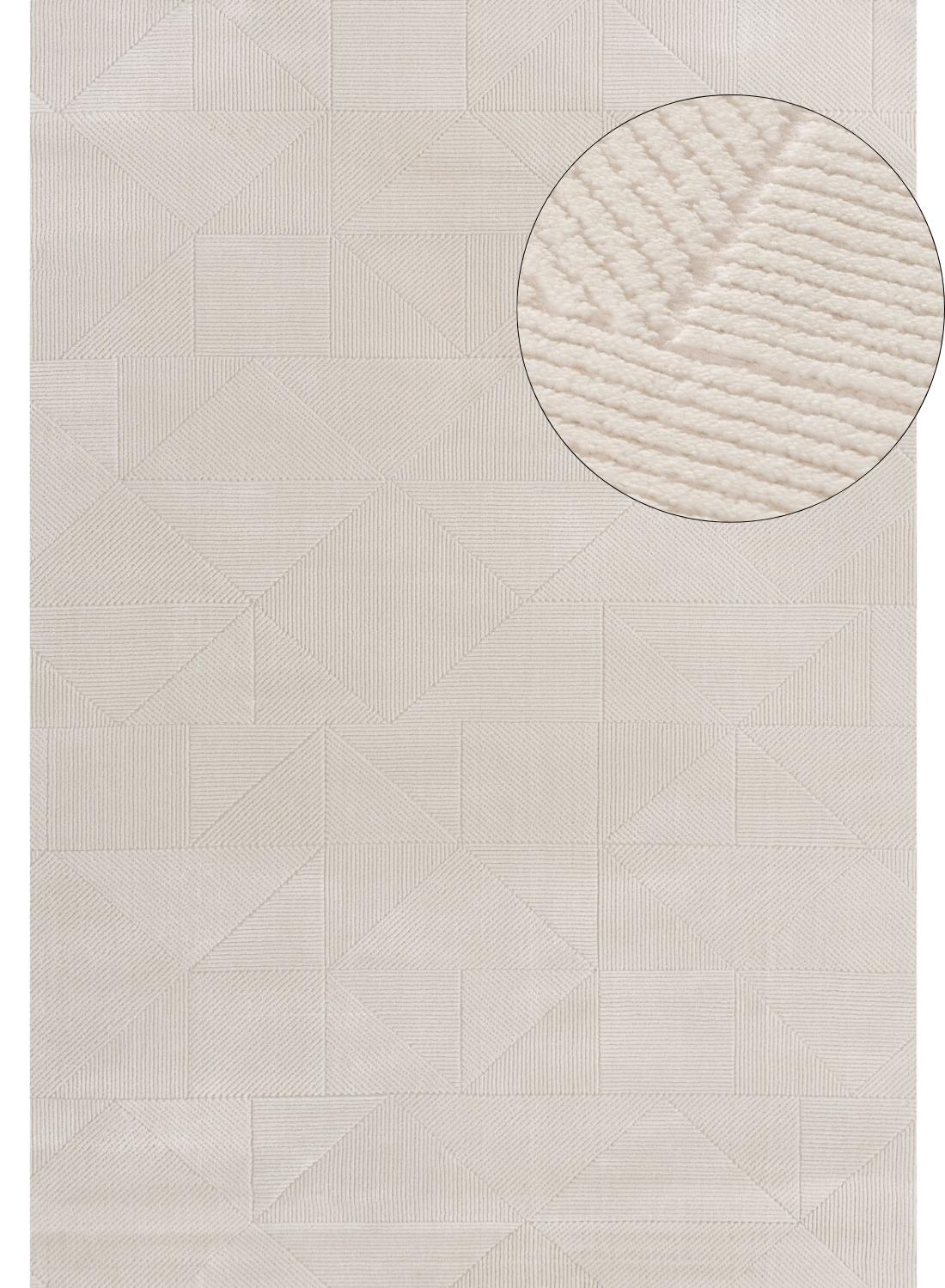 cream colour, abstract design, stain-resistant, Cosy comfort rug, non-static