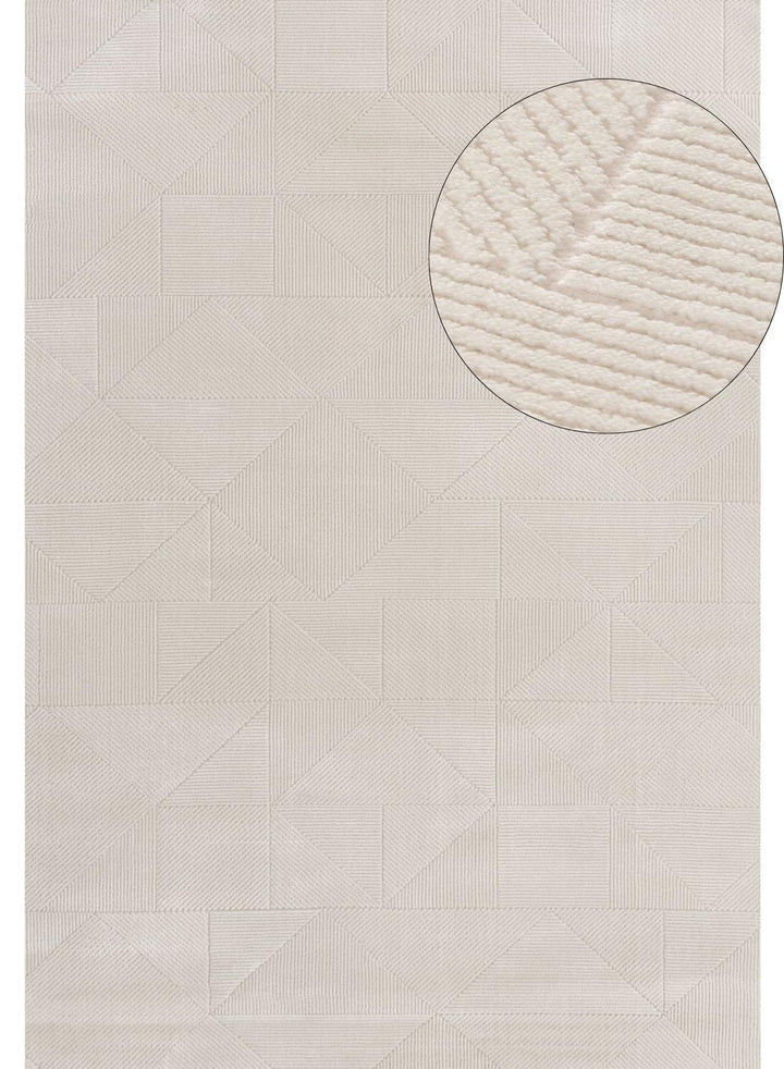 cream colour, abstract design, stain-resistant, Cosy comfort rug, non-static