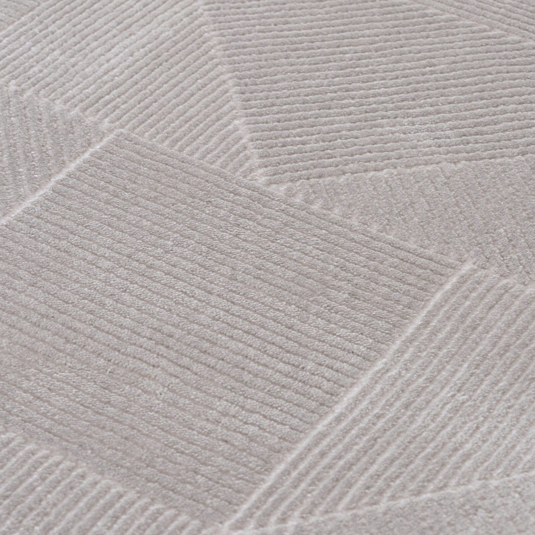 grey colour, striped design, stain-resistant, Cosy comfort rug, non-staticv