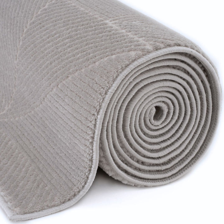 grey colour, abstract design, stain-resistant, Cosy comfort rug, non-static