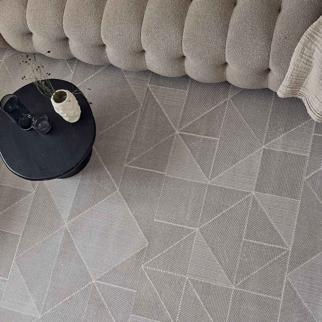 grey colour, abstract design, stain-resistant, Cosy comfort rug, non-static