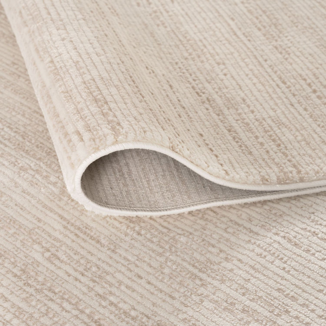 beige-cream colours, striped design, stain-resistant, Cosy comfort rug.