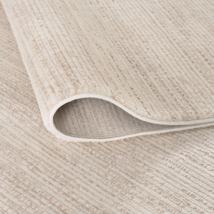 beige-cream colours, striped design, stain-resistant, Cosy comfort rug.