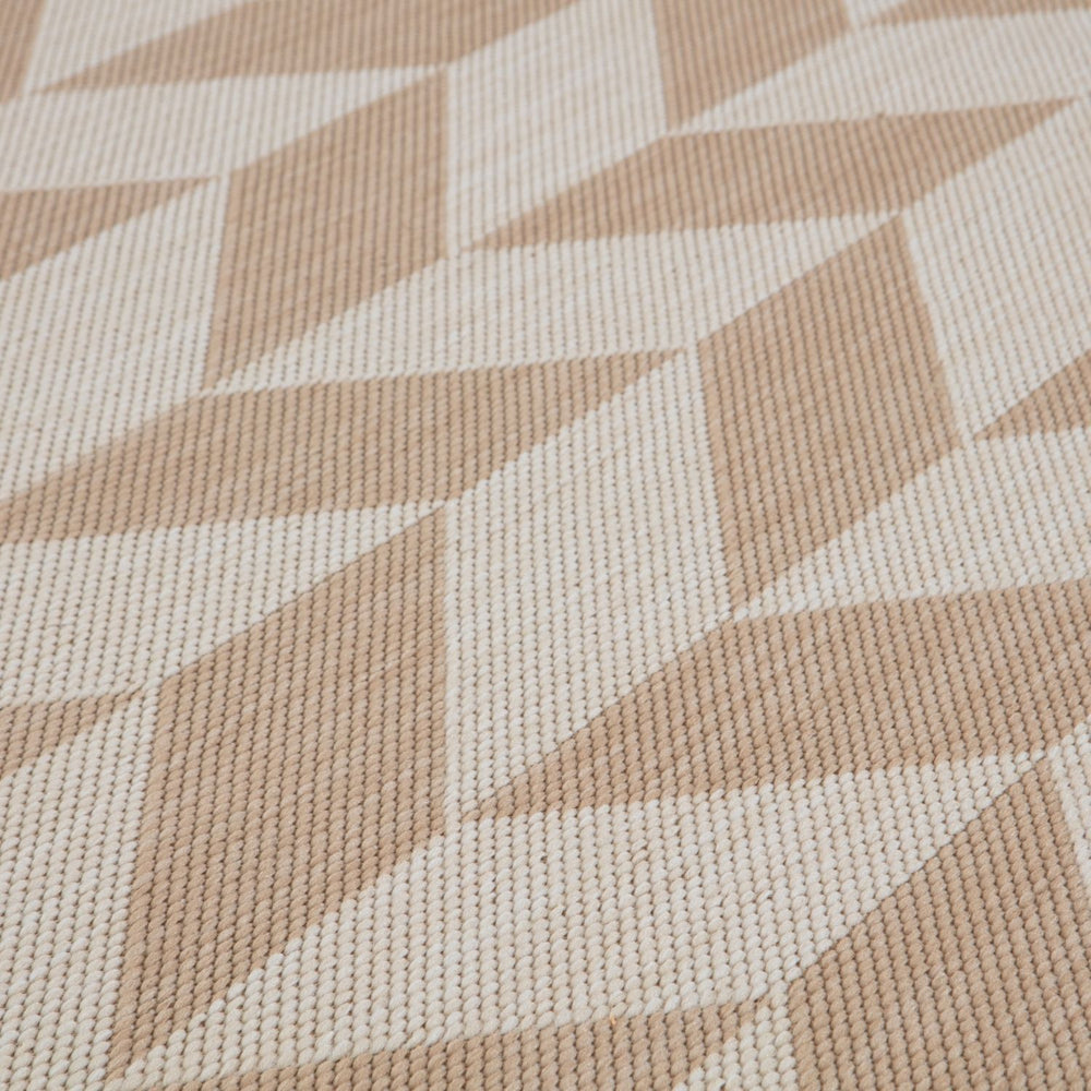 Beige Chevron Outdoor Rug for Garden | The Rugs