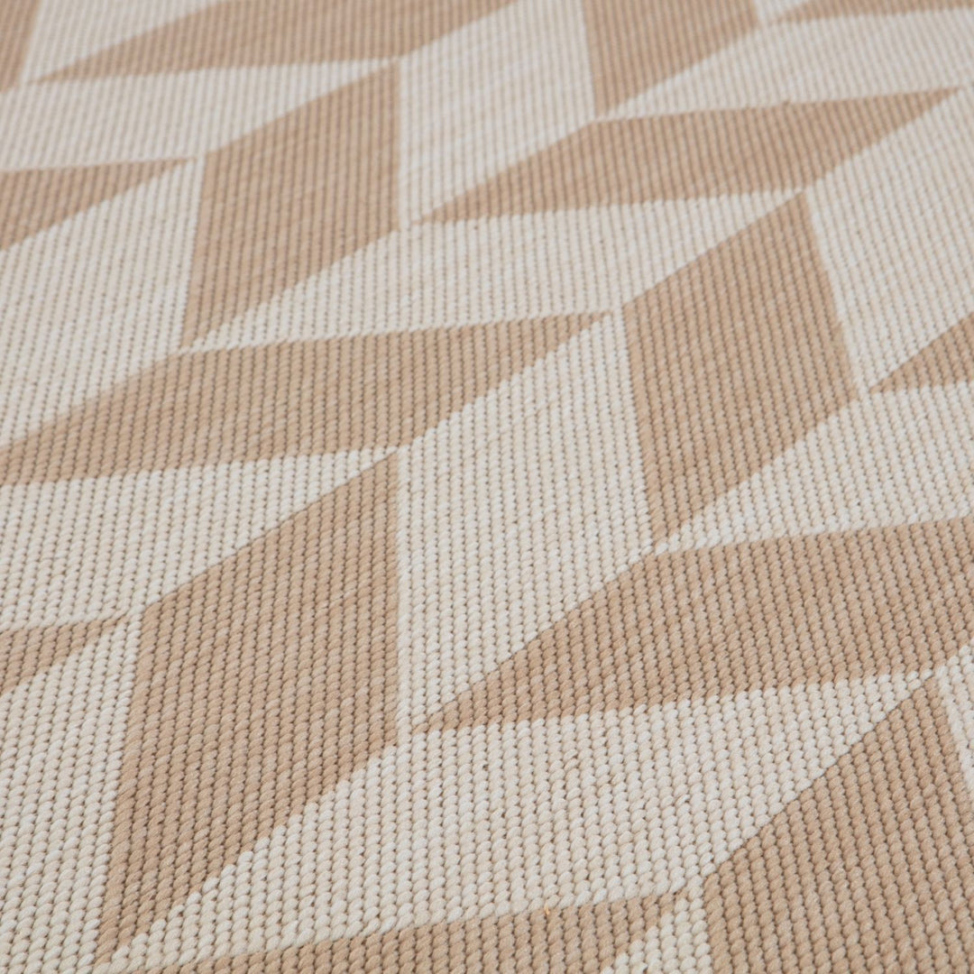 Beige Chevron Outdoor Rug for Garden | The Rugs