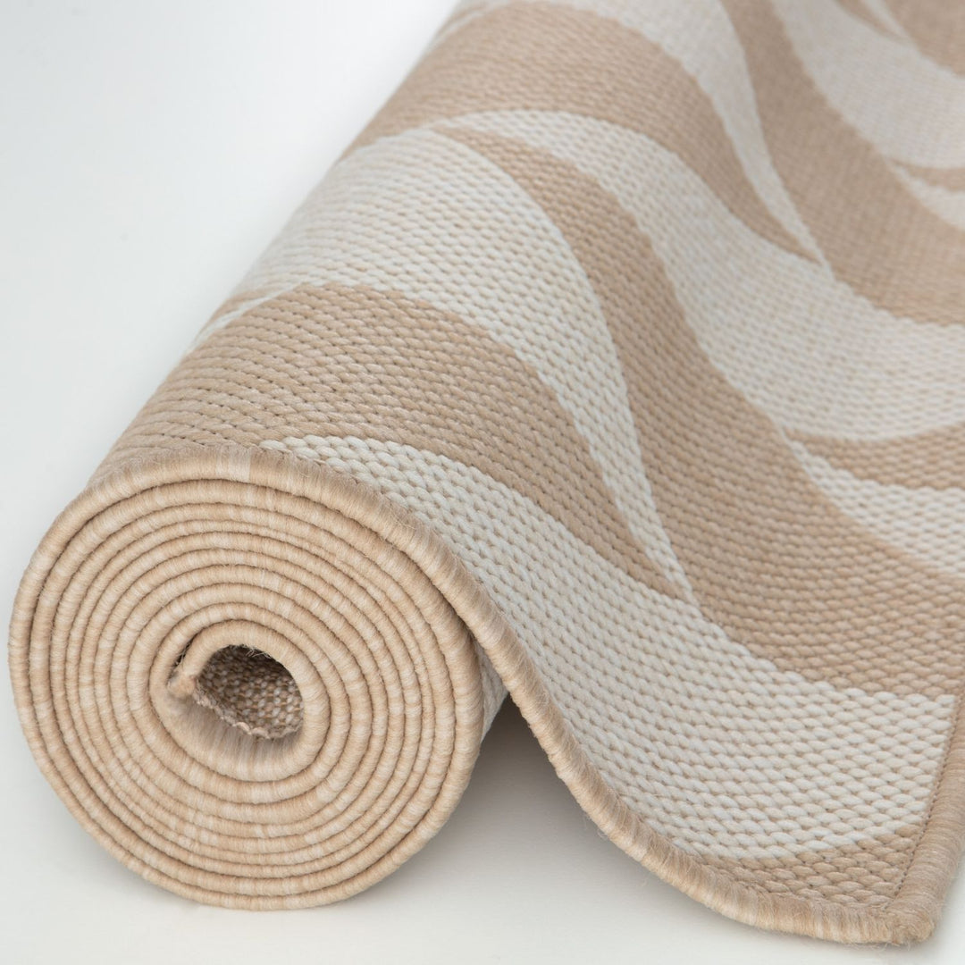 Beige Chevron Outdoor Rug for Garden | The Rugs