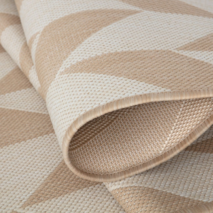 Beige Chevron Outdoor Rug for Garden | The Rugs