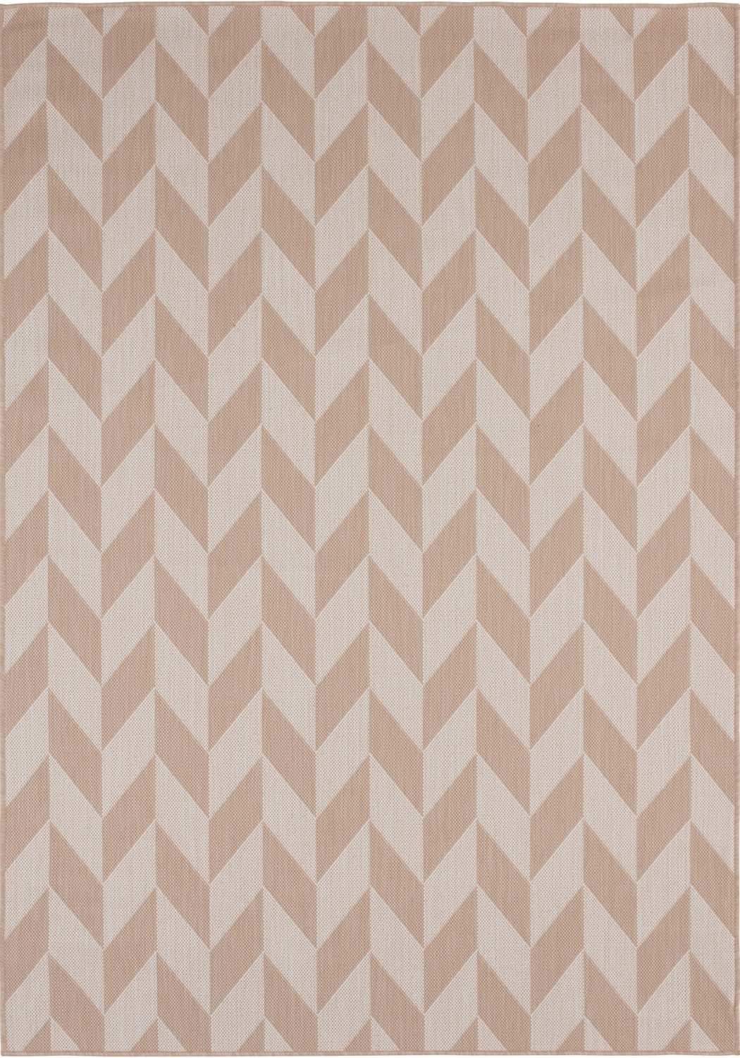 Beige Chevron Outdoor Rug for Garden | The Rugs