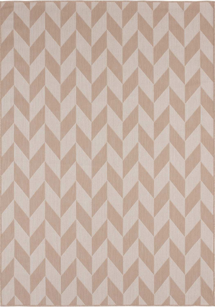 Beige Chevron Outdoor Rug for Garden | The Rugs