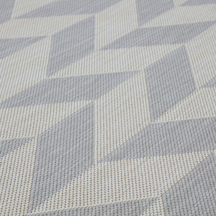 Grey Chevron Outdoor Rug for Garden | The Rugs