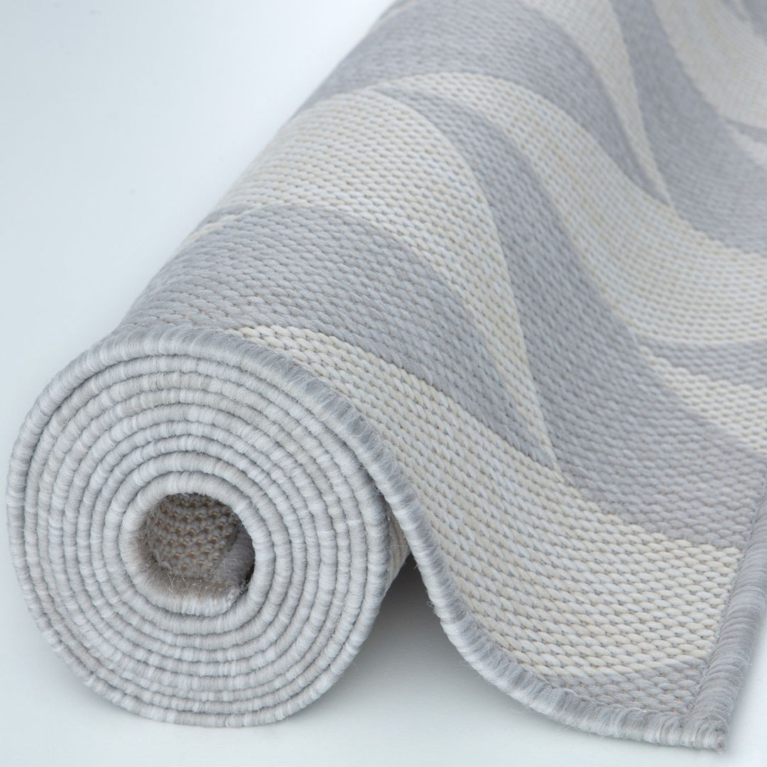 Grey Chevron Outdoor Rug for Garden | The Rugs