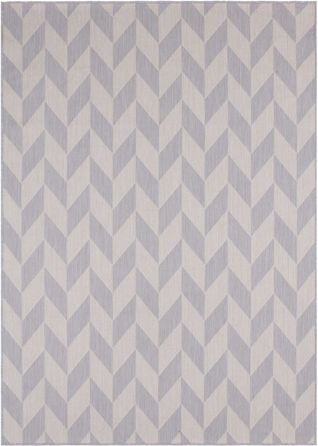 Grey Chevron Outdoor Rug for Garden | The Rugs