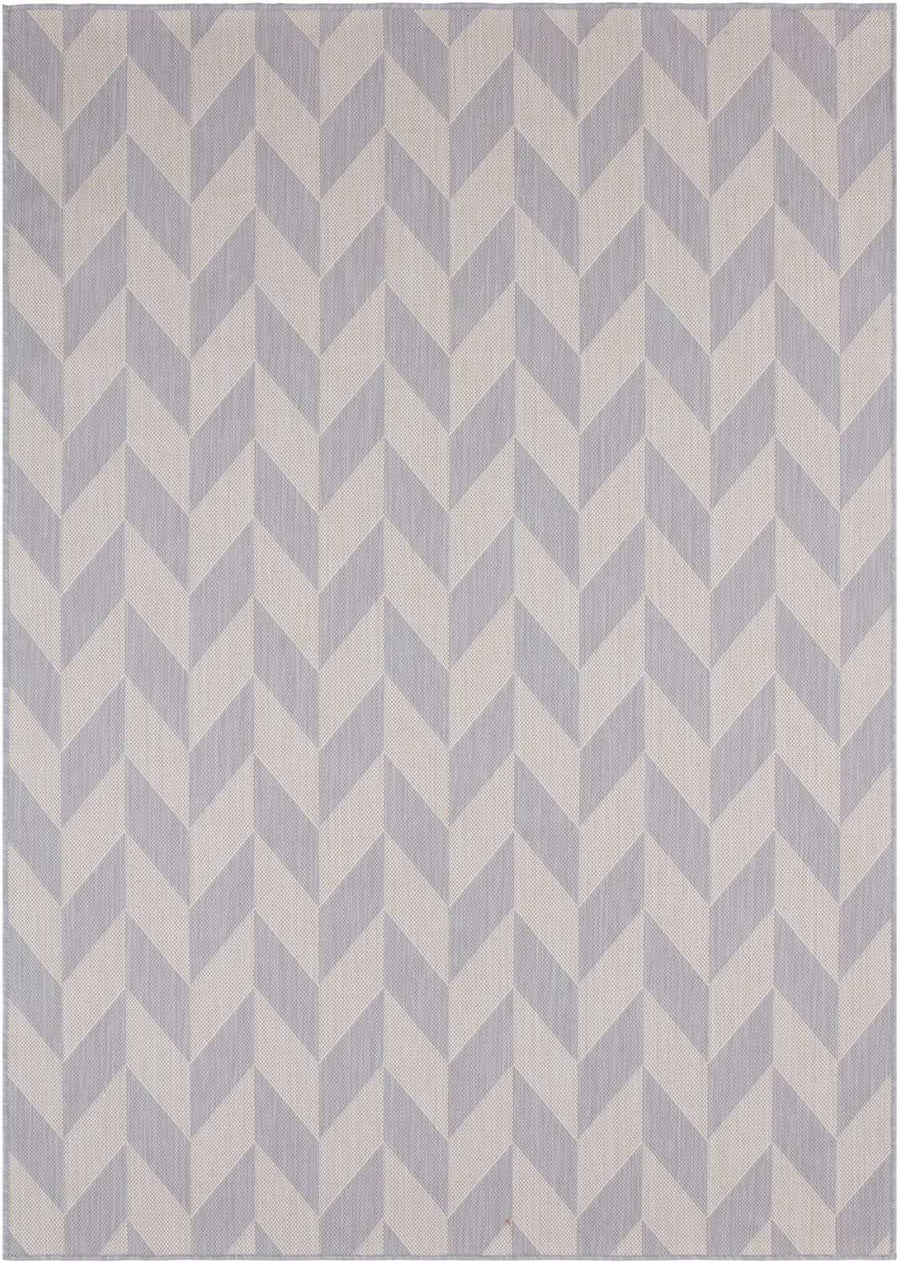 Grey Chevron Outdoor Rug for Garden | The Rugs