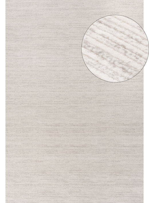 grey-cream colours, striped design, stain-resistant, Cosy comfort rug.