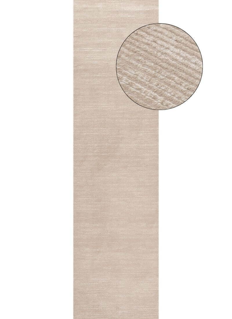 Carmel Beige-Cream Striped Rug | 6020