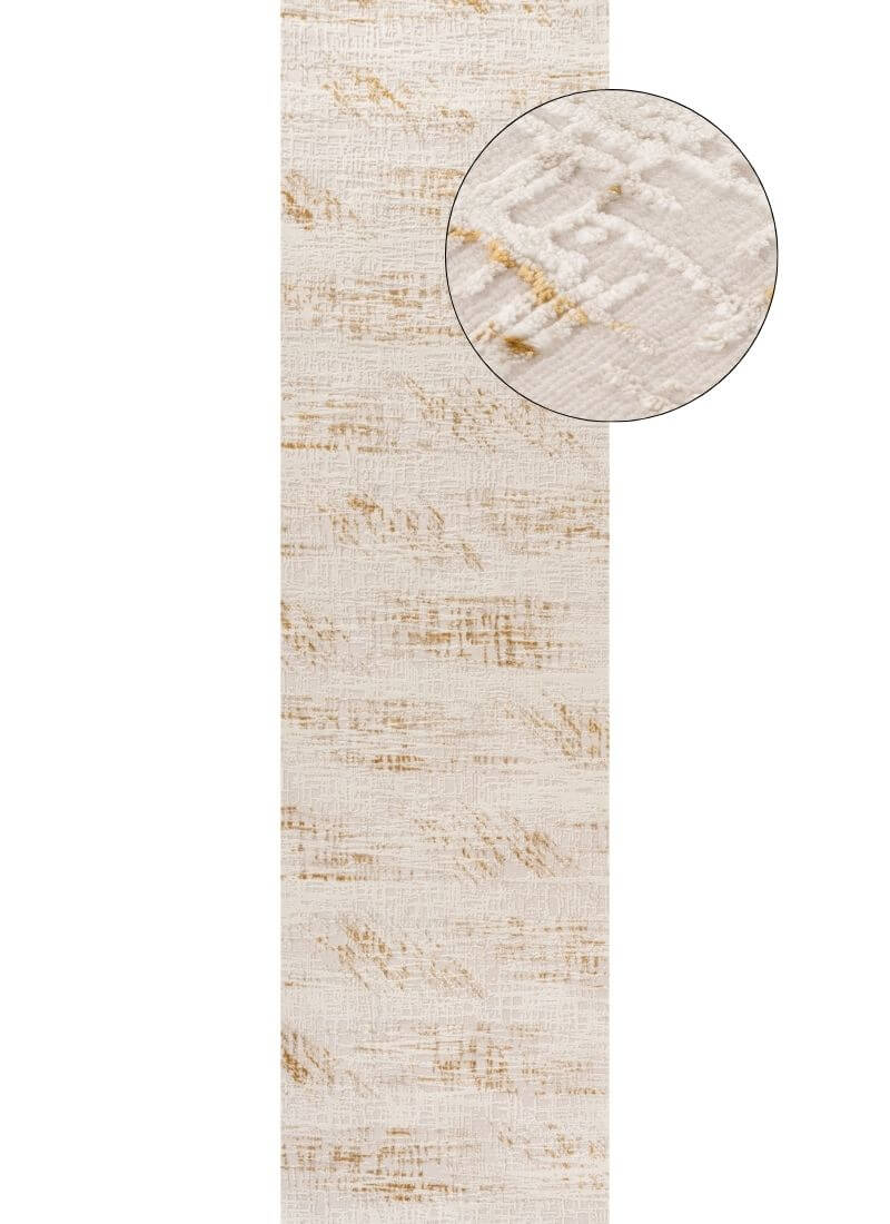 Carmel Cream-Gold Abstract Rug | 6030