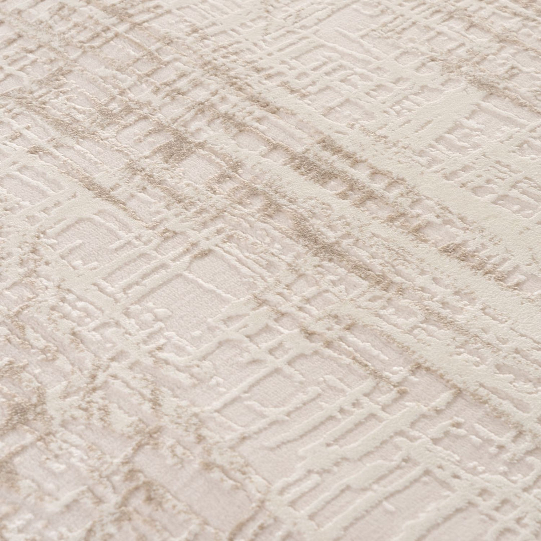 abstract rug, beige-cream colours, anti-allergic, and non-static properties