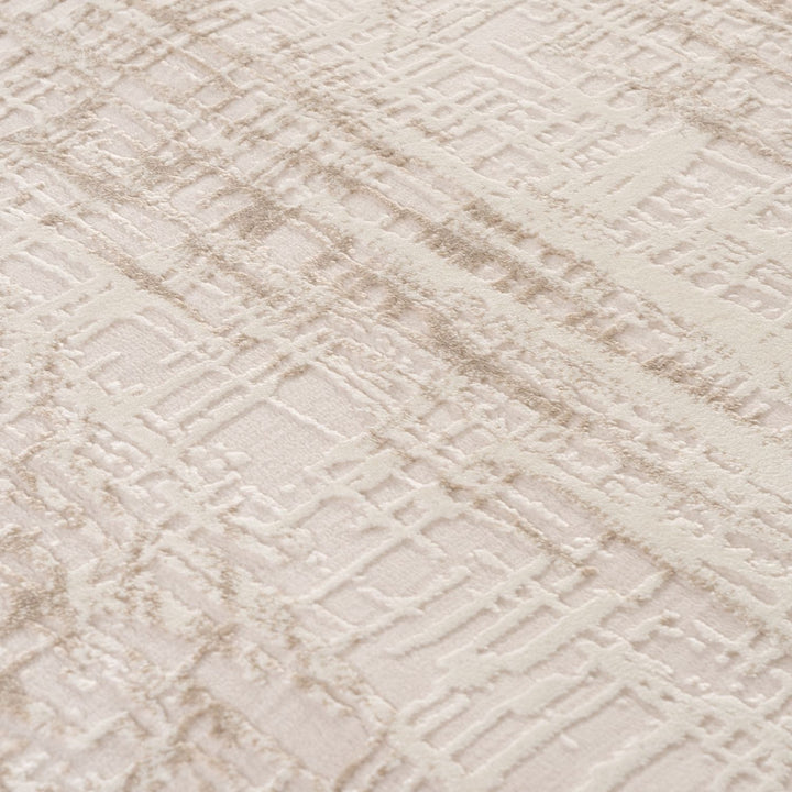 abstract rug, beige-cream colours, anti-allergic, and non-static properties