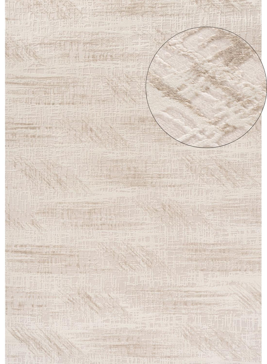 abstract rug, beige-cream colours, anti-allergic, and non-static properties