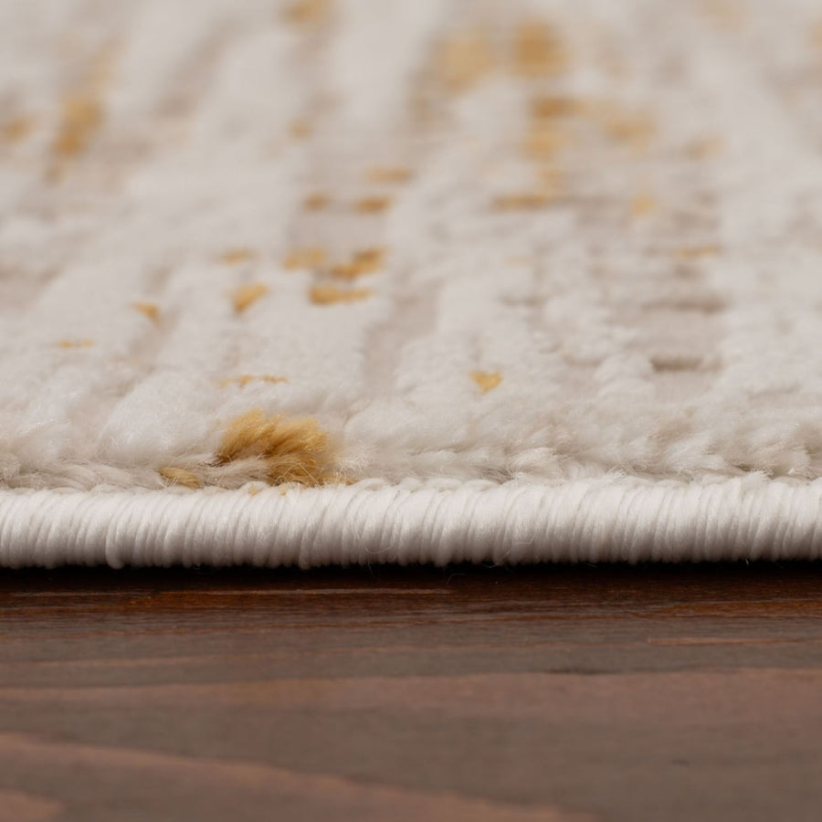 The Rugs Carmel Cream-Gold Abstract Rug - Stylish Comfort