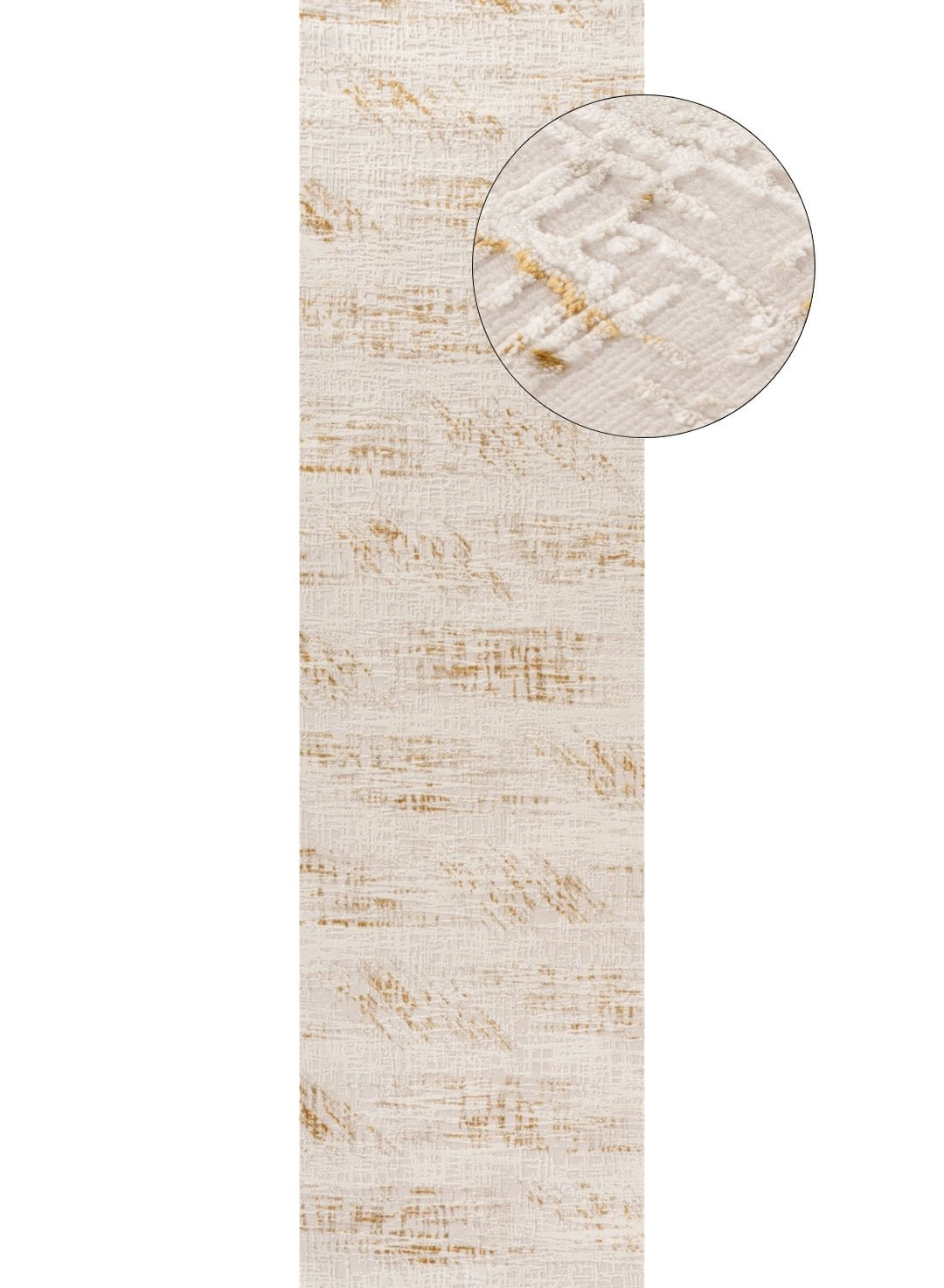 abstract rug, gold-cream colours, anti-allergic, and non-static properties