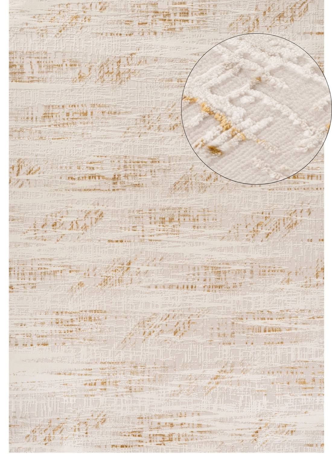abstract rug, gold-cream colours, anti-allergic, and non-static properties