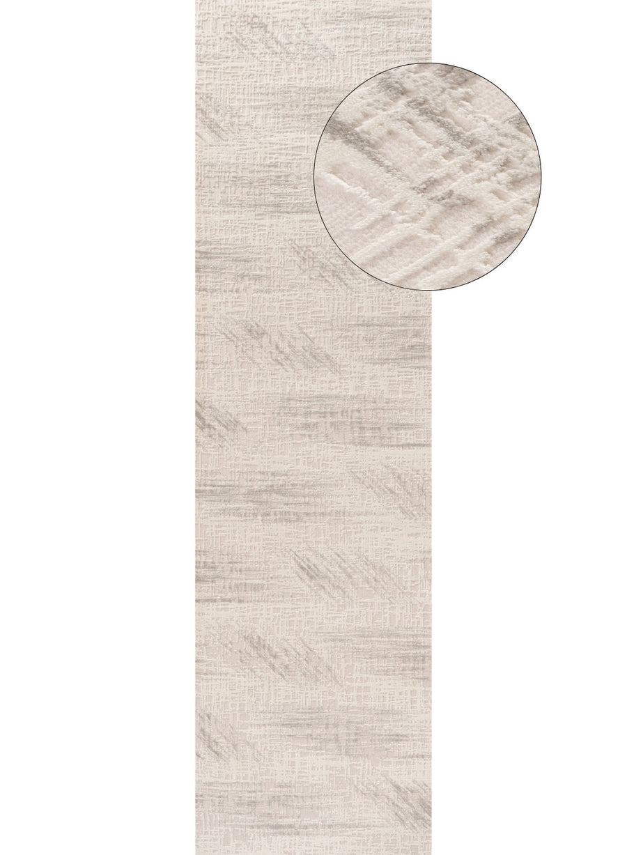 abstract rug, grey-cream colours, anti-allergic, and non-static properties