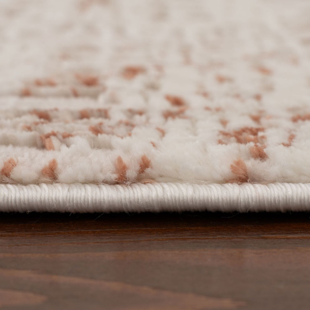 abstract rug, terra-cream colours, anti-allergic, and non-static properties