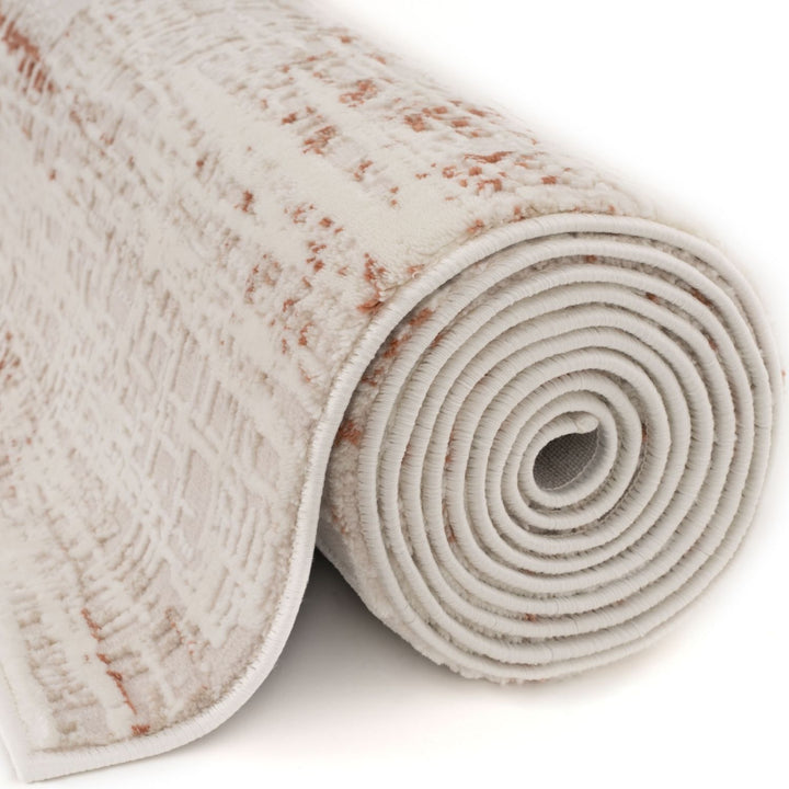 abstract rug, terra-cream colours, anti-allergic, and non-static properties