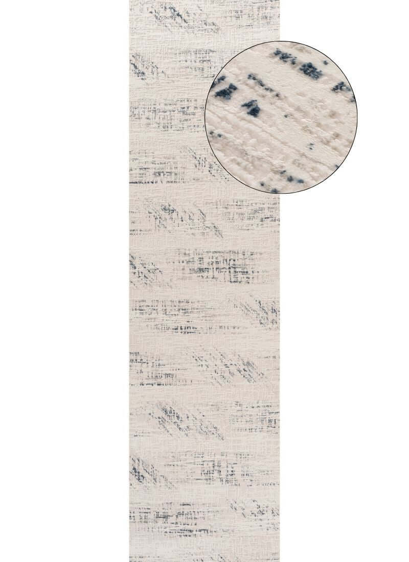 Carmel Cream-Blue Abstract Rug | 6030