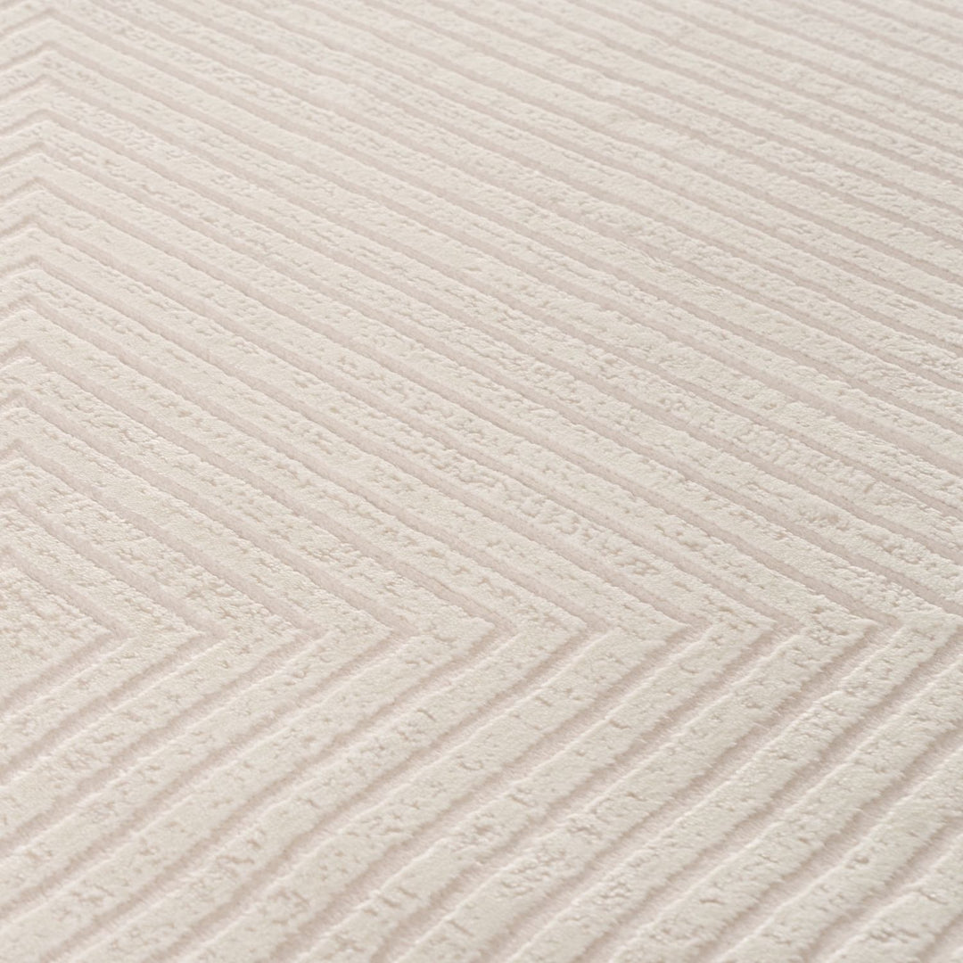 Geometric Living Room rug, cream colour, stain-resistant and non-shedding