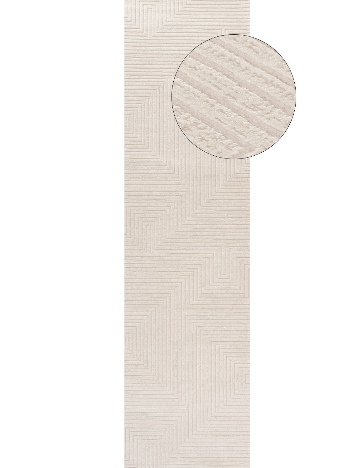 Geometric Living Room rug, cream colour, stain-resistant and non-shedding