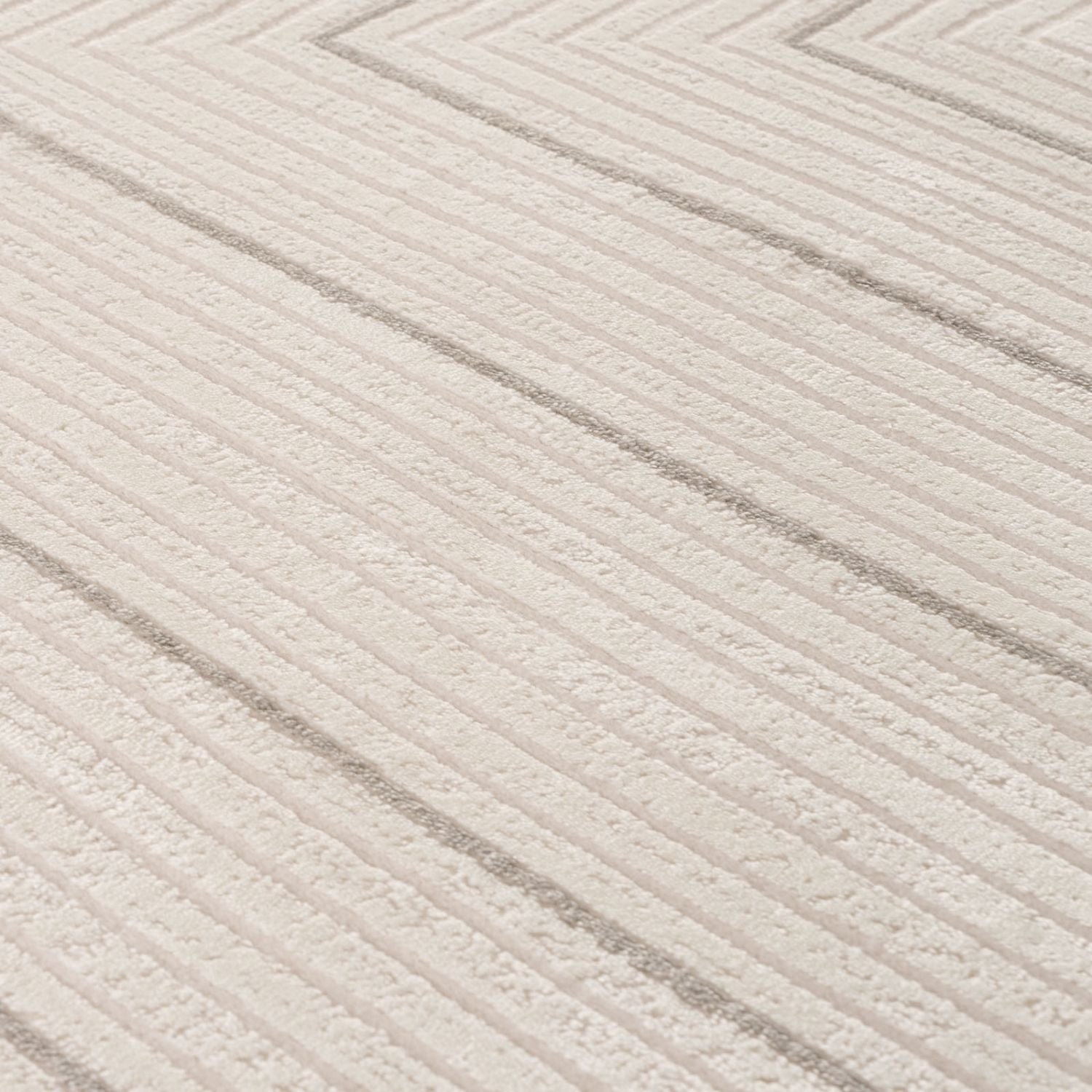 Geometric Living Room rug, grey-cream colours, stain-resistant and non-shedding