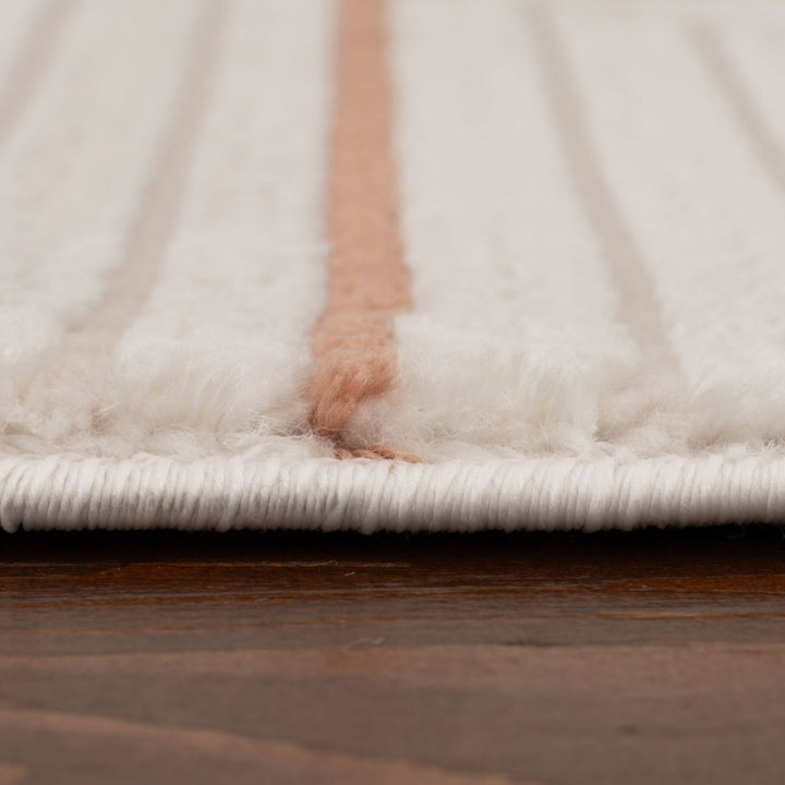 Living Room, perfect mix of clean design, lasting comfort, terra-cream rug.
