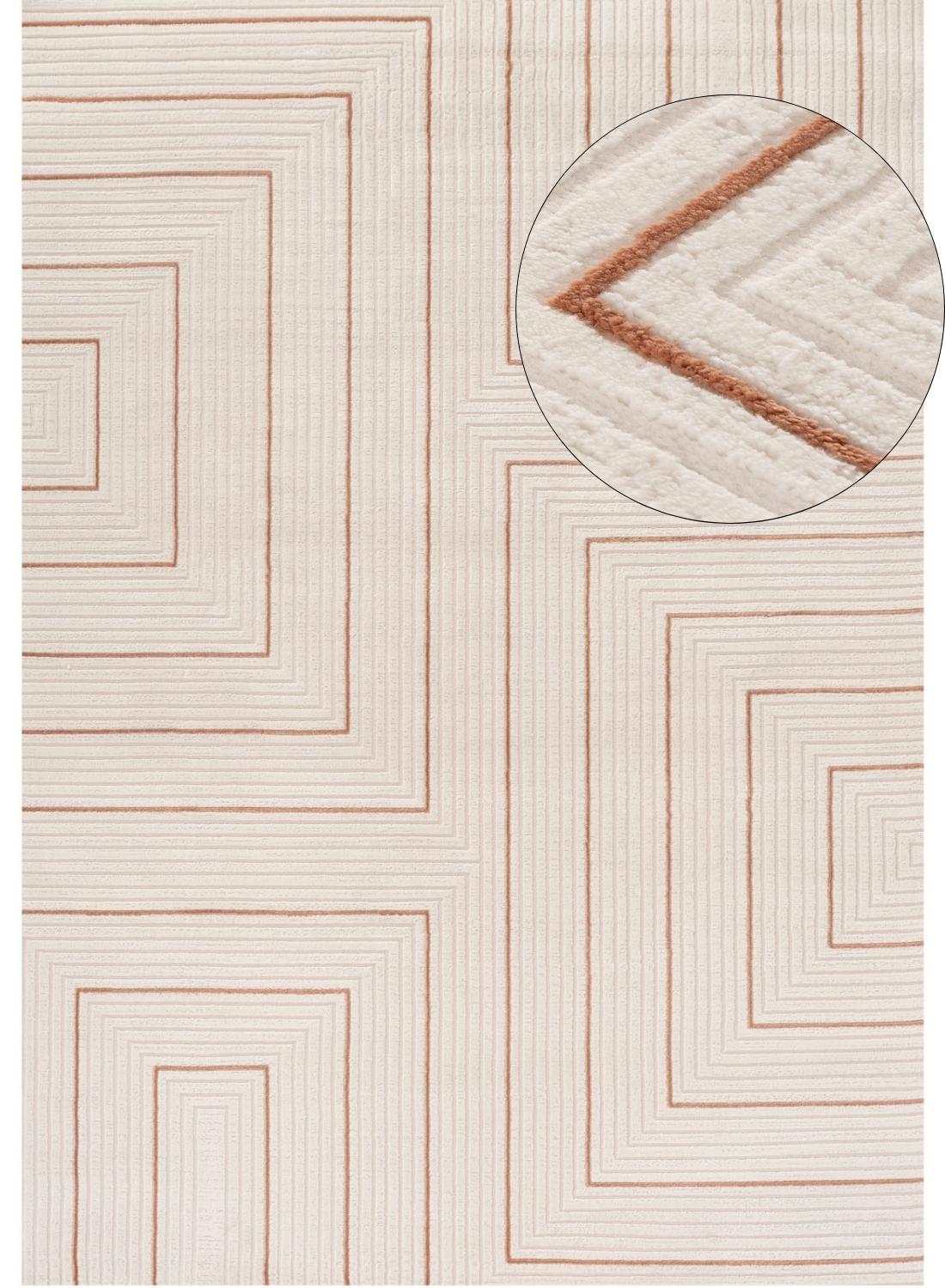 Living Room, perfect mix of clean design, lasting comfort, terra-cream rug.