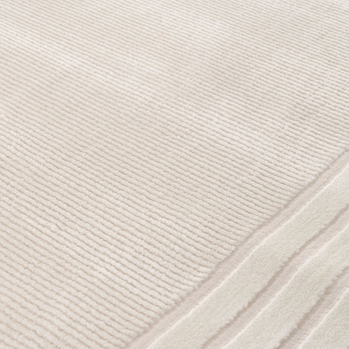 Bordered Living Room rug, cream colour, stain-resistant and non-shedding