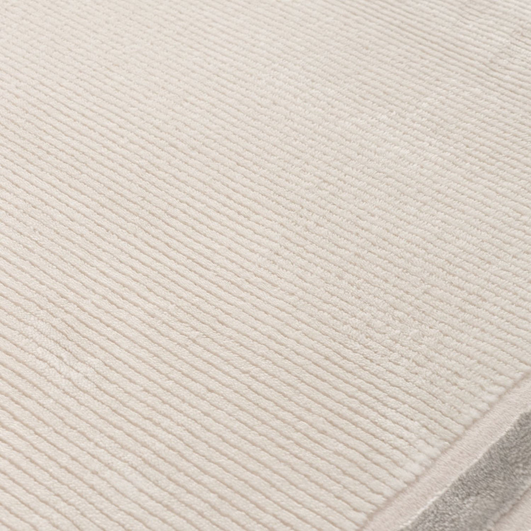 Bordered Living Room rug, grey-cream colours, stain-resistant and non-shedding