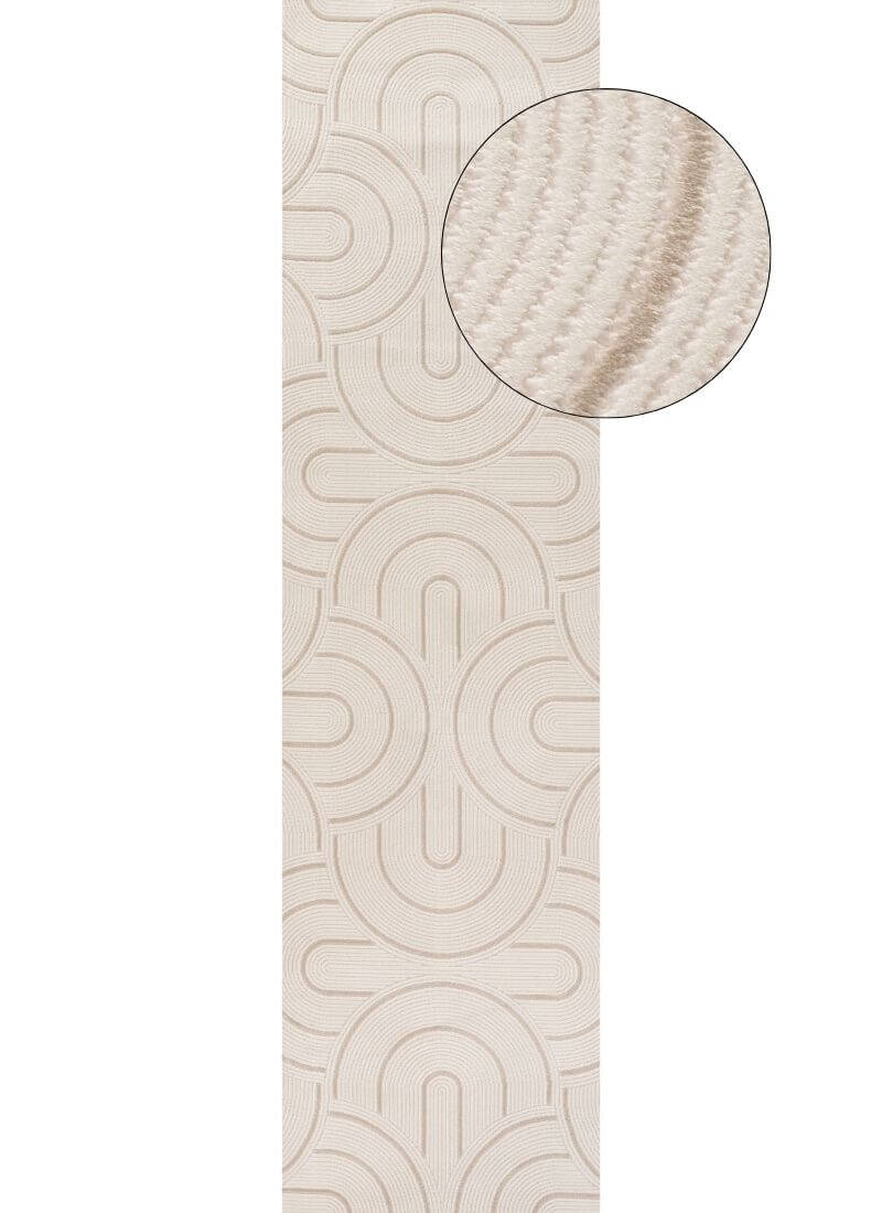 Carmel Cream-Beige Geometric Rug | 6070