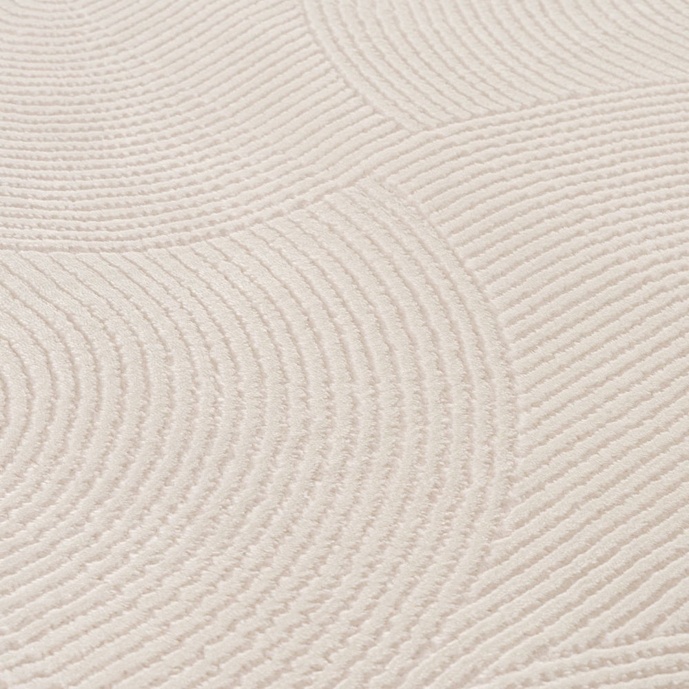 Living Room rug, cream colours, geometric, practicality in mind, the rug is anti-allergic.